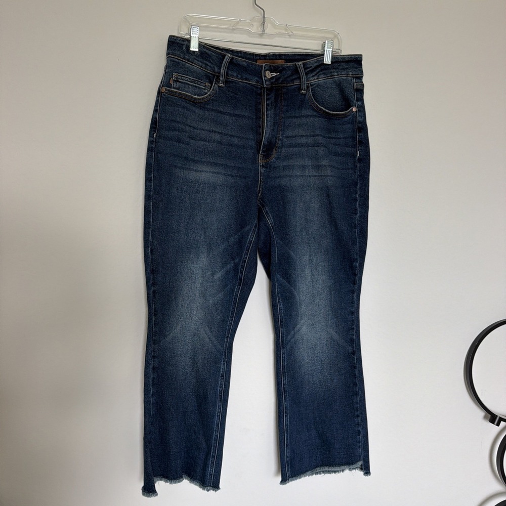 Judy Blue Plus Size 14W Kick Flare Released Hem Jeans